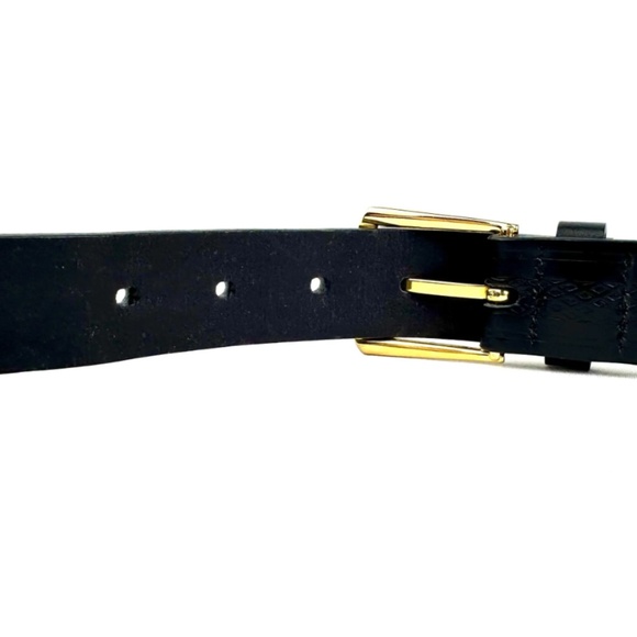 Vintage 1990’s ‘Pierre Cardin Paris’ Leather Belt with Two Toned Buckle - 42 L/L - Picture 7 of 9